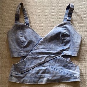 WYLDR Denim Crop Top